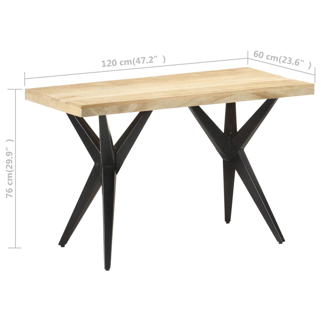 Spisebord 120x60x76 cm heltre mango