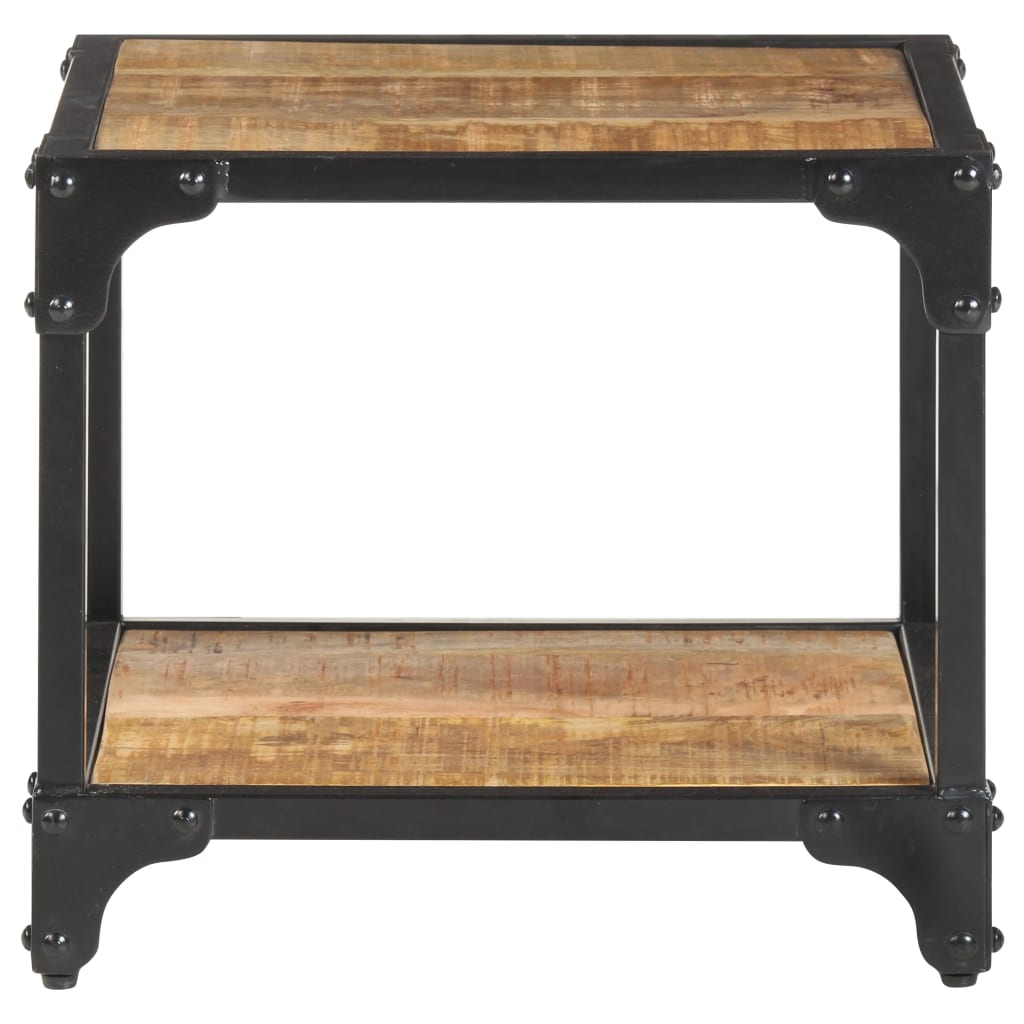 Salongbord 40x40x36 cm grov heltre mango