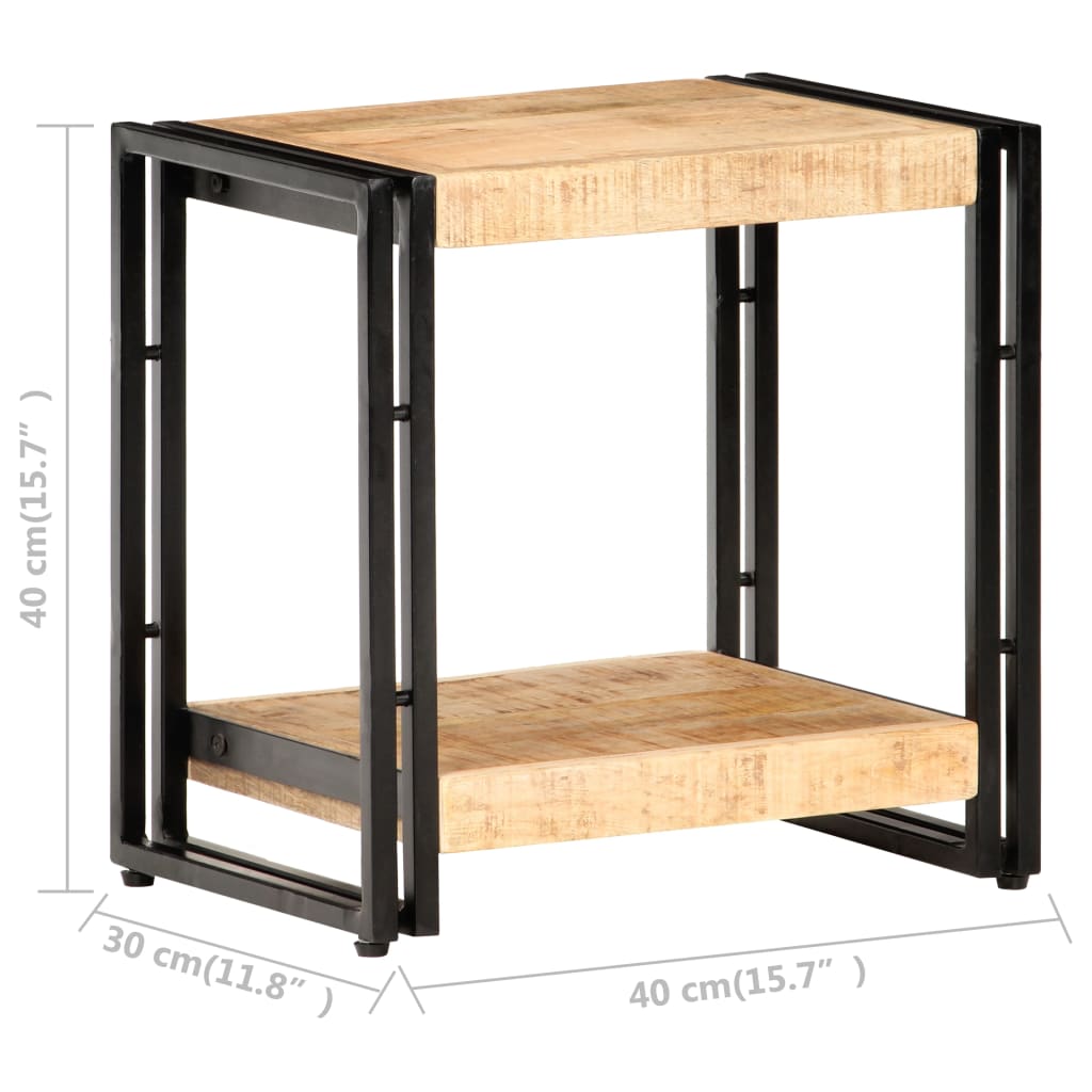 Sidebord 40x30x40 cm grovt heltre mango