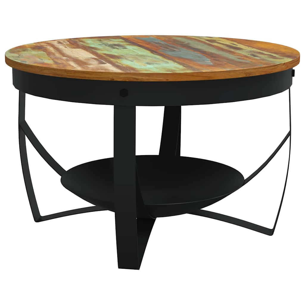 Salongbord Ø68x43 cm gjenvunnet heltre