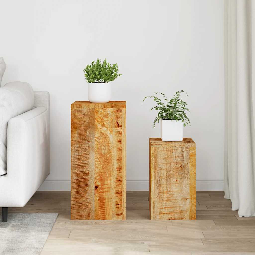 Plantestativer 2 stk heltre mango