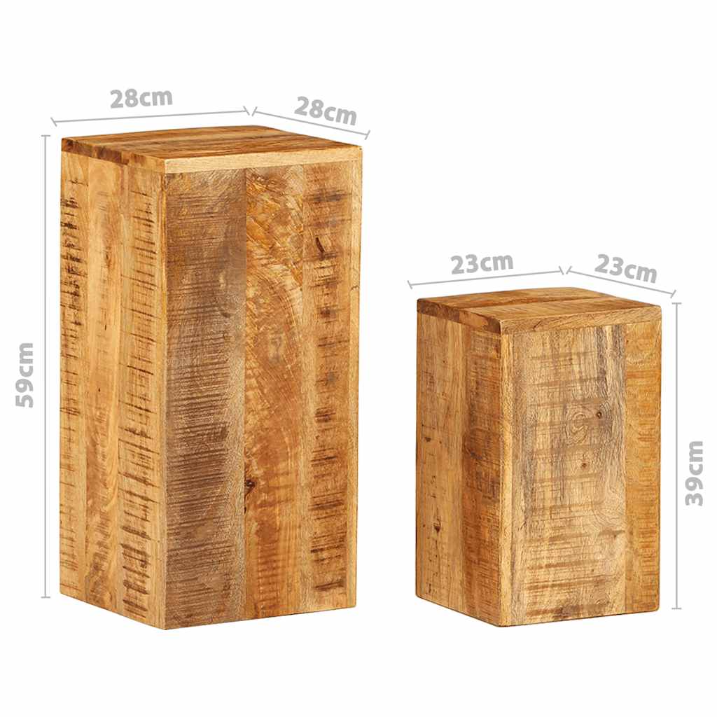 Plantestativer 2 stk heltre mango