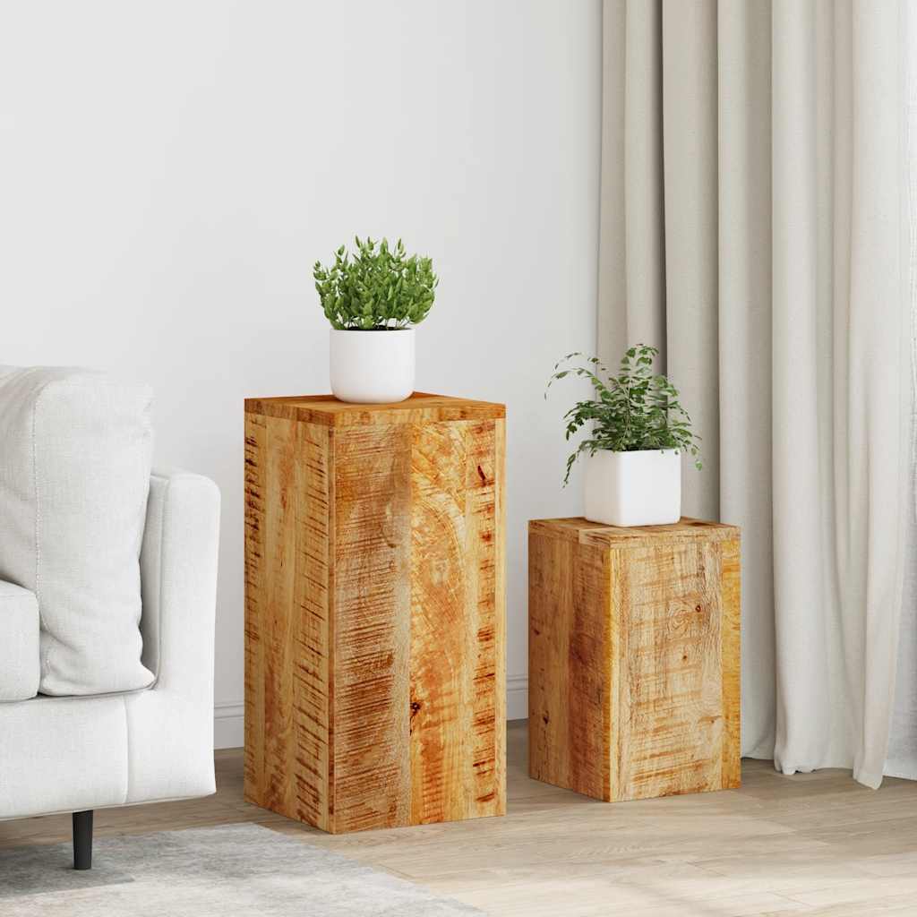 Plantestativer 2 stk heltre mango