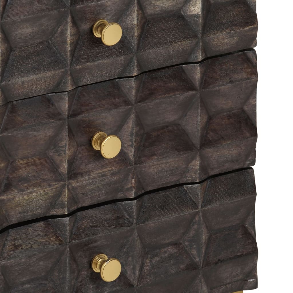 Nattbord 40x30x50 cm svart heltre mango vidaXL