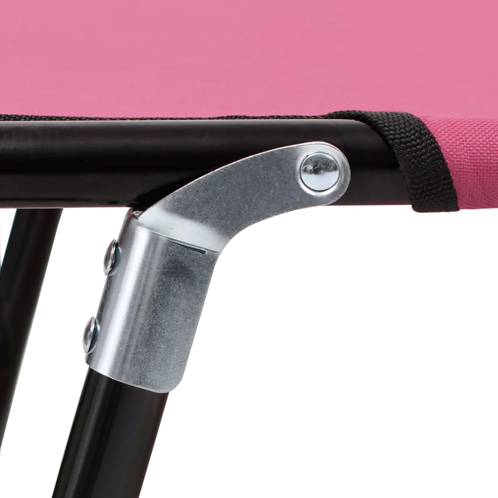 Sammenleggbar solseng stål rosa