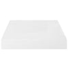 Flytende vegghyller 4 stk høyglans hvit 23x23,5x3,8 cm MDF