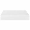 Flytende vegghyller 4 stk høyglans hvit 23x23,5x3,8 cm MDF