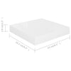 Flytende vegghyller 4 stk høyglans hvit 23x23,5x3,8 cm MDF