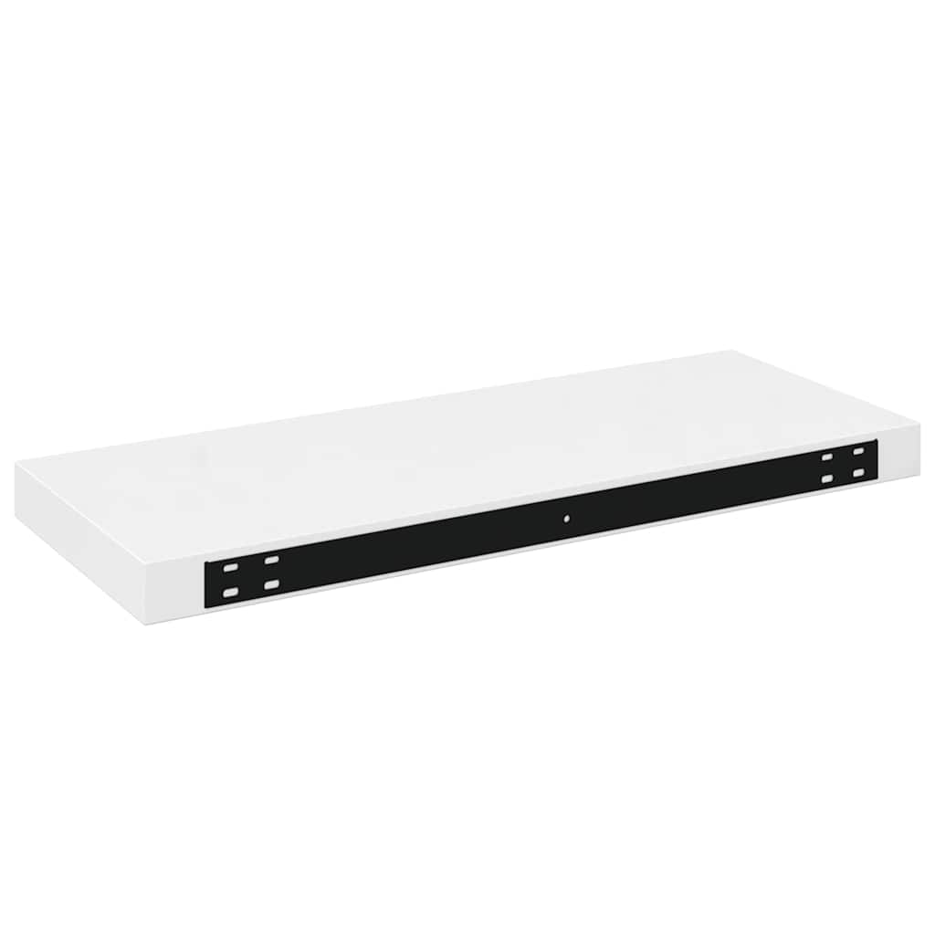 Flytende vegghylle høyglans hvit 60x23,5x3,8 cm MDF vidaXL