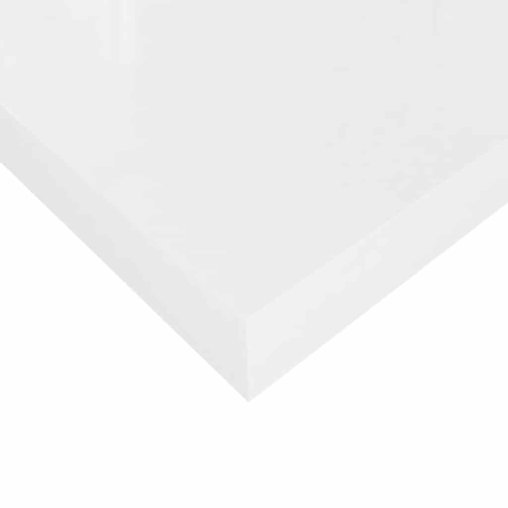 Flytende vegghylle høyglans hvit 60x23,5x3,8 cm MDF vidaXL