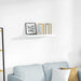 Flytende vegghylle høyglans hvit 60x23,5x3,8 cm MDF vidaXL