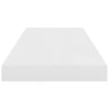 Flytende vegghyller 2 stk høyglans hvit 60x23,5x3,8 cm MDF