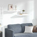 Flytende vegghyller 2 stk høyglans hvit 60x23,5x3,8 cm MDF