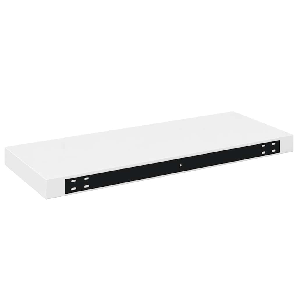 Flytende vegghyller 4 stk høyglans hvit 60x23,5x3,8 cm MDF