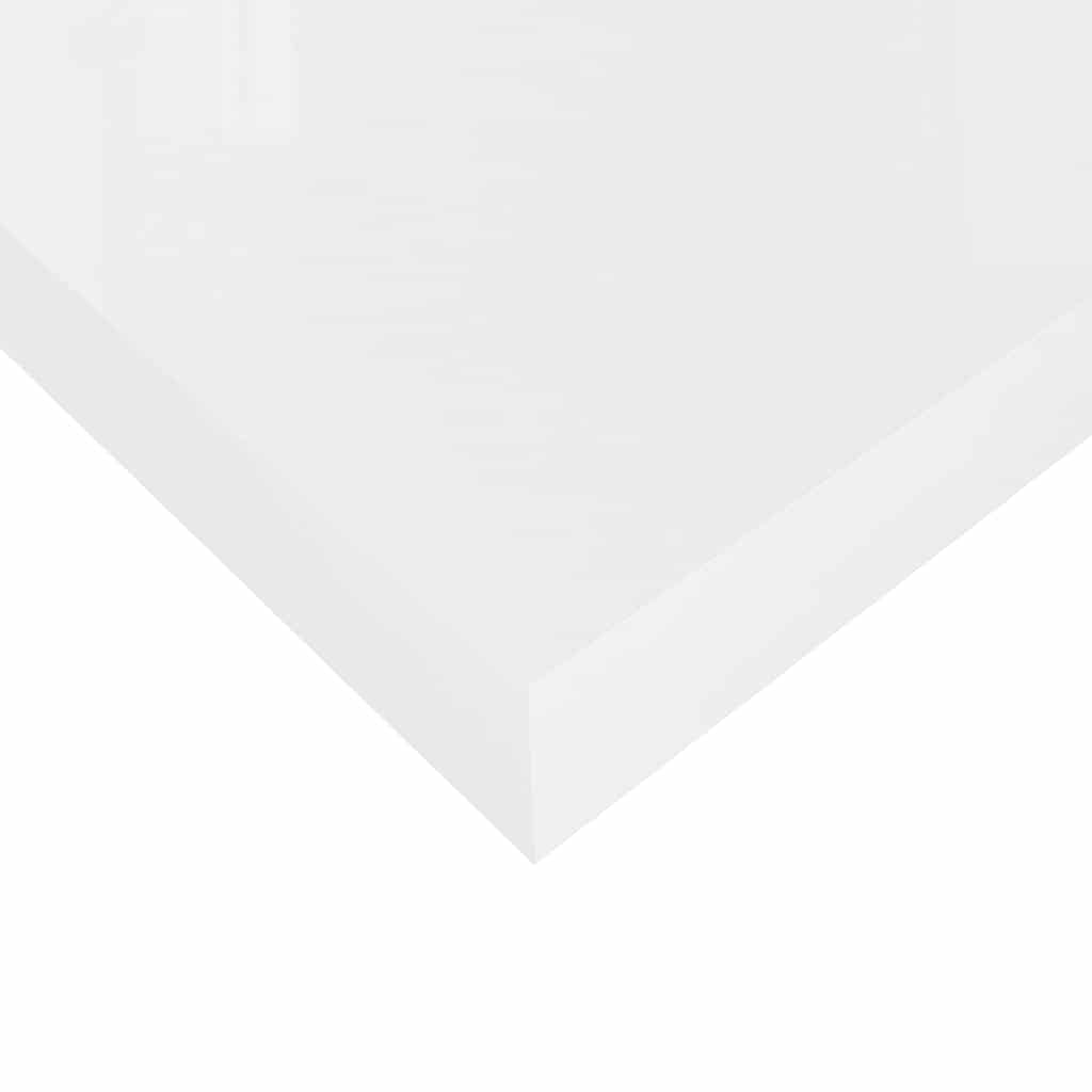 Flytende vegghylle høyglans hvit 80x23,5x3,8 cm MDF vidaXL