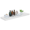 Flytende vegghylle høyglans hvit 90x23,5x3,8 cm MDF