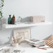 Flytende vegghylle høyglans hvit 90x23,5x3,8 cm MDF