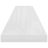 Flytende vegghylle høyglans hvit 120x23,5x3,8 cm MDF