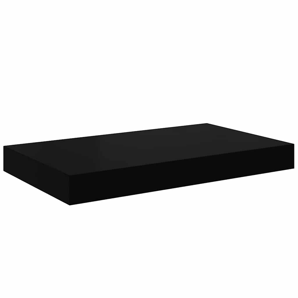 Flytende vegghylle høyglans svart 40x23x3,8 cm MDF