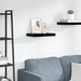 Flytende vegghylle høyglans svart 40x23x3,8 cm MDF