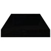Flytende vegghyller 2 stk høyglans svart 50x23x3,8 cm MDF