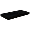 Flytende vegghyller 4 stk høyglans svart 50x23x3,8 cm MDF