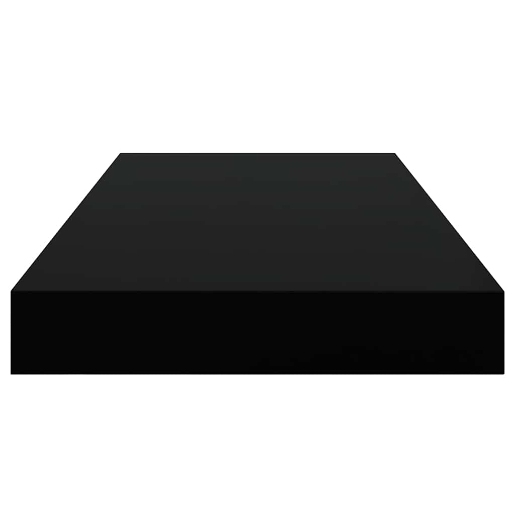 Flytende vegghyller 4 stk høyglans svart 50x23x3,8 cm MDF vidaXL