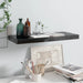 Flytende vegghylle høyglans svart 60x23,5x3,8 cm MDF