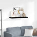 Flytende vegghylle høyglans svart 80x23,5x3,8 cm MDF