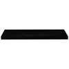 Flytende vegghyller 2 stk høyglans svart 80x23,5x3,8 cm MDF