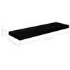 Flytende vegghyller 2 stk høyglans svart 80x23,5x3,8 cm MDF