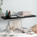 Flytende vegghylle høyglans svart 90x23,5x3,8 cm MDF