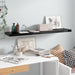 Flytende vegghylle høyglans svart 120x23,5x3,8 cm MDF
