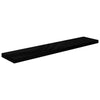 Flytende vegghyller 2 stk høyglans svart 120x23,5x3,8 cm MDF