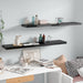 Flytende vegghyller 2 stk høyglans svart 120x23,5x3,8 cm MDF