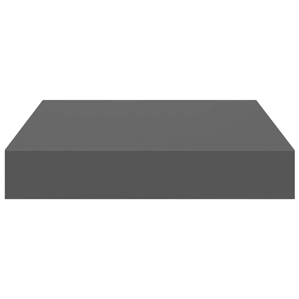 Flytende vegghyller 4 stk høyglans grå 23x23,5x3,8 cm MDF vidaXL