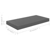 Flytende vegghyller 2 stk høyglans grå 50x23x3,8 cm MDF