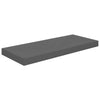 Flytende vegghyller 2 stk høyglans grå 60x23,5x3,8 cm MDF