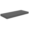Flytende vegghyller 4 stk høyglans grå 60x23,5x3,8 cm MDF