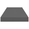 Flytende vegghyller 4 stk høyglans grå 60x23,5x3,8 cm MDF