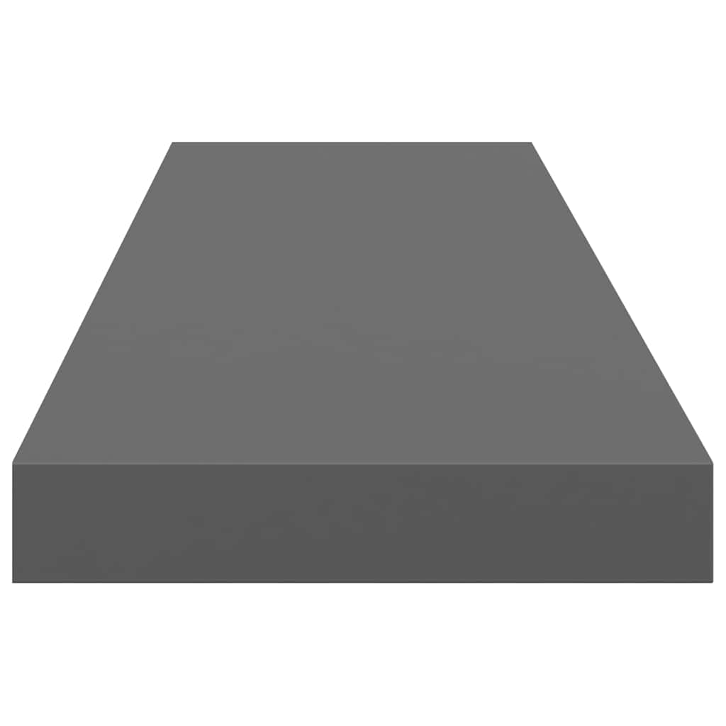 Flytende vegghyller 4 stk høyglans grå 90x23,5x3,8 cm MDF vidaXL