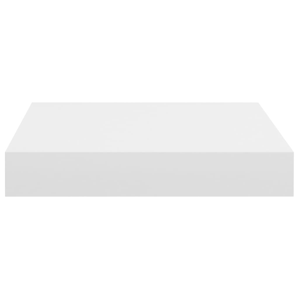 Flytende vegghylle hvit 23x23,5x3,8 cm MDF
