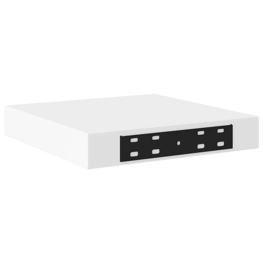 Flytende vegghylle hvit 23x23,5x3,8 cm MDF