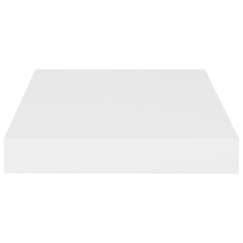 Flytende vegghyller 2 stk hvit 23x23,5x3,8 cm MDF