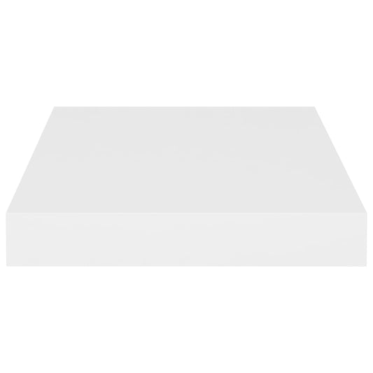 Flytende vegghyller 2 stk hvit 23x23,5x3,8 cm MDF