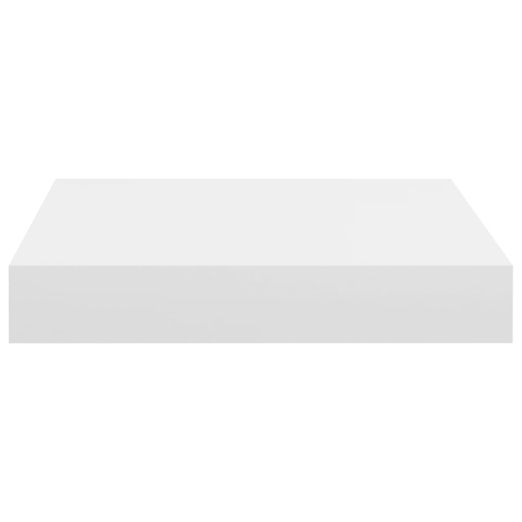 Flytende vegghyller 2 stk hvit 23x23,5x3,8 cm MDF