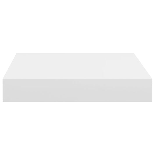 Flytende vegghyller 2 stk hvit 23x23,5x3,8 cm MDF