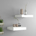 Flytende vegghyller 2 stk hvit 23x23,5x3,8 cm MDF