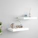 Flytende vegghyller 2 stk hvit 40x23,5x3,8 cm MDF
