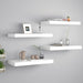 Flytende vegghyller 4 stk hvit 50x23,5x3,8 cm MDF